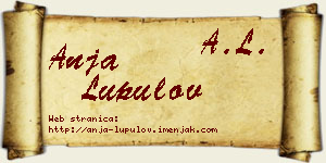 Anja Lupulov vizit kartica